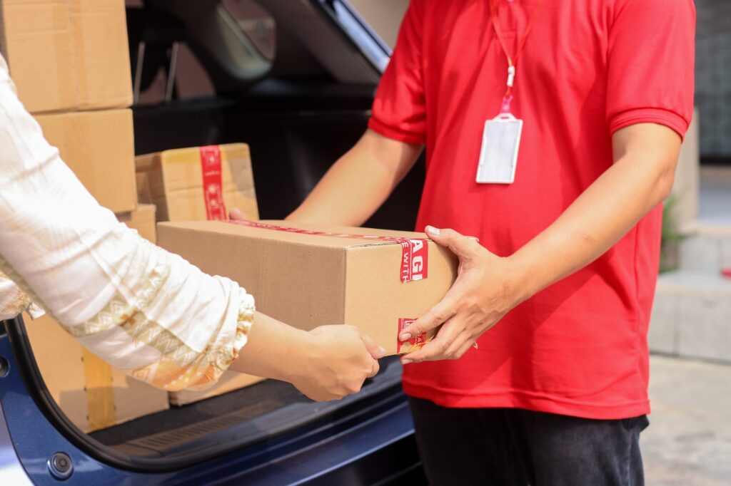 Man delivering packages